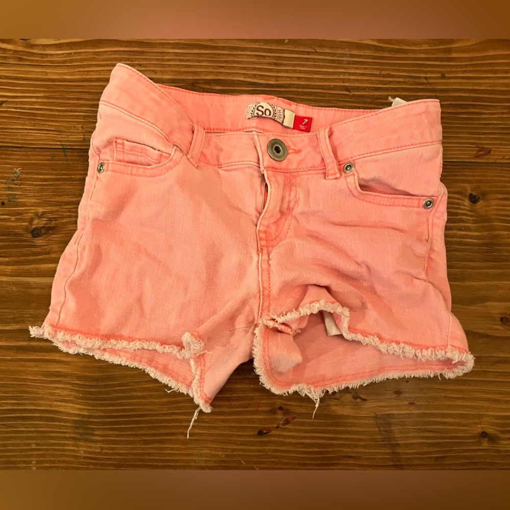 Girls Pink Jean shorts